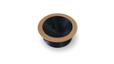 Kava Snack Bowl Black with Brown Rim