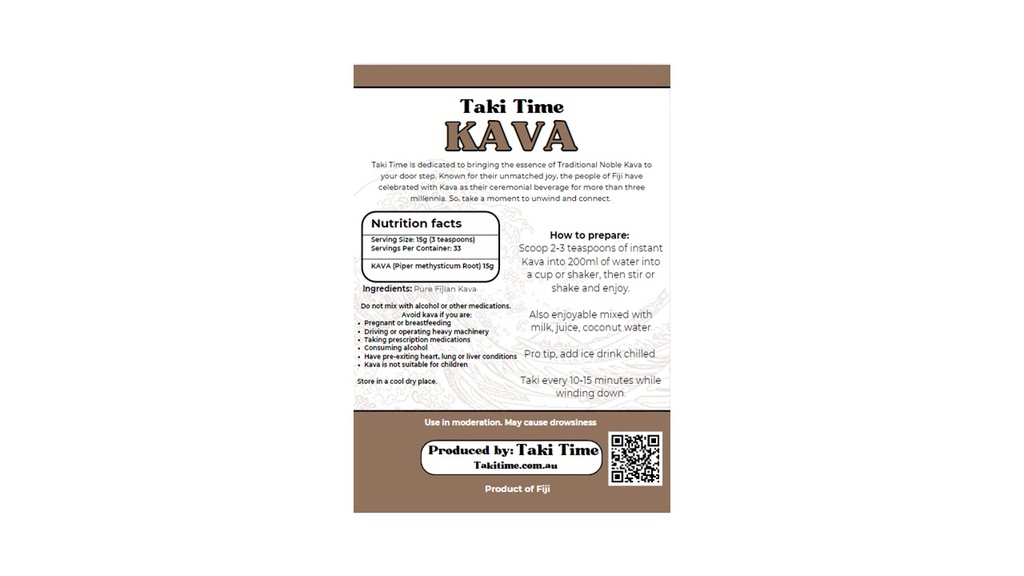500grams Taki Time Premium Instant Kava